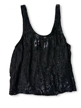 MLV Black Sequin Camisole Tank Top